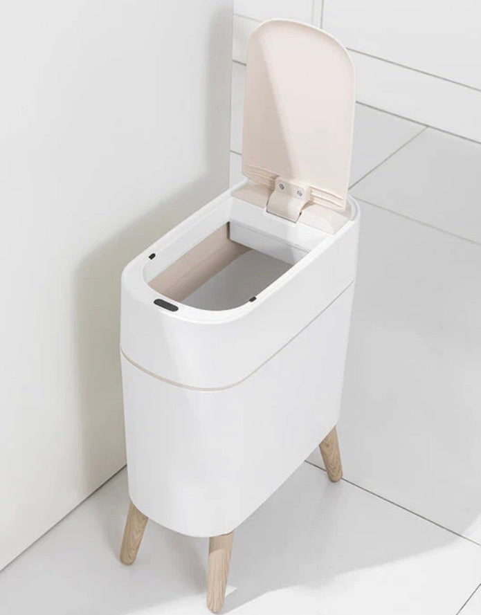 Automatic Motion Sensor Minimalistic Garbage Can - Quiet Soft-Close Lid