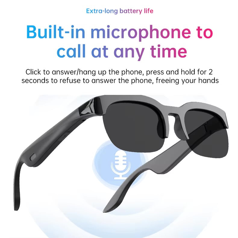 XG89 Wireless Smart Sunglasses: HD Sound, Hands-Free Calling, and UV Protection